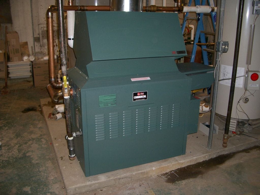 Commercial heating system installation