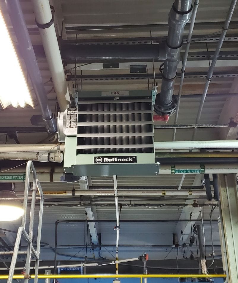 Industrial heating system installation