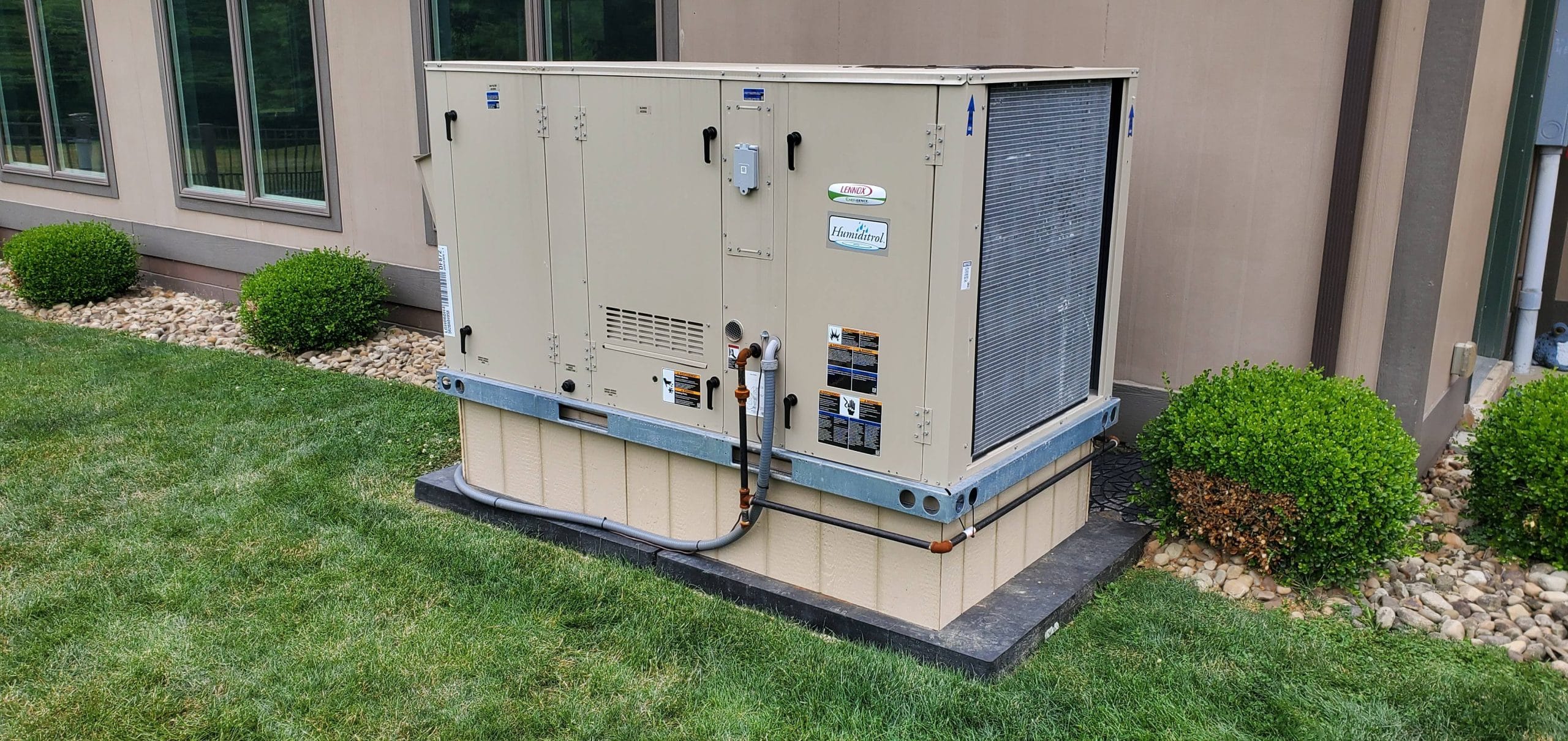 Indoor pool HVAC system installation