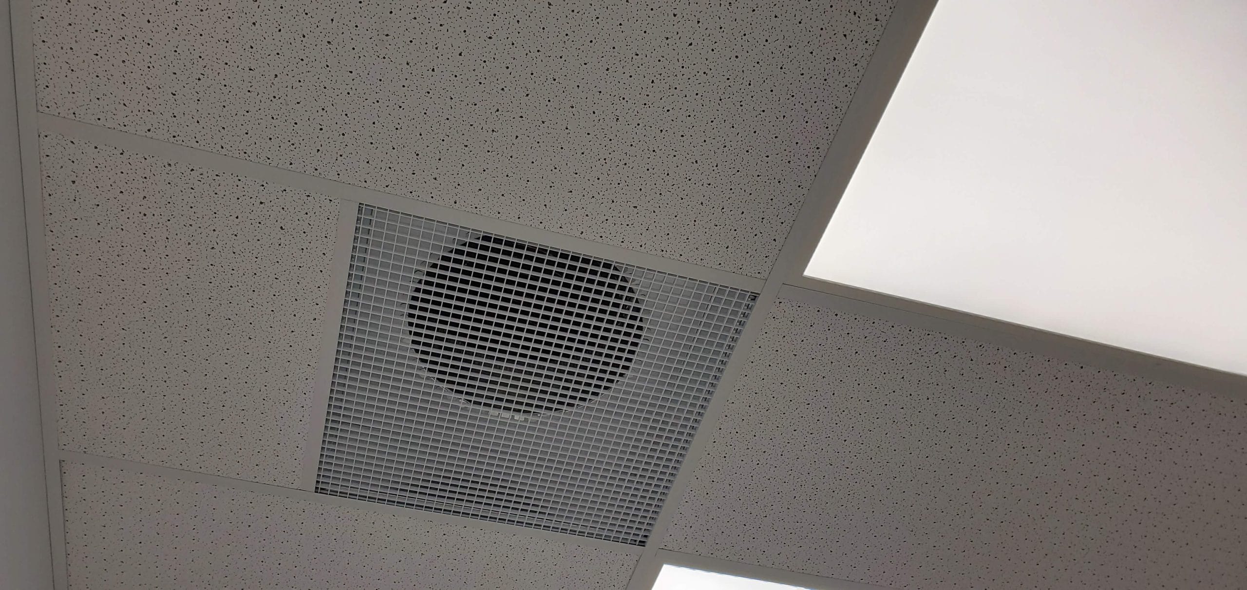 LaminAir perforated ceiling HVAC installation